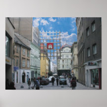 Bratislava Old City Oil Poster