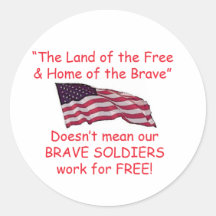 Brave Soldiers Round Sticker