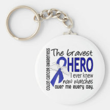 Bravest Hero I Ever Knew Colon Cancer Key Chains