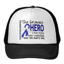 Bravest Hero I Ever Knew Colon Cancer Mesh Hats