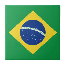 Brazil Flag Ceramic Tile
