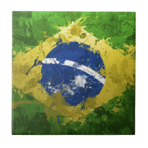 Brazil-Flag- Ceramic Tiles