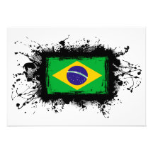 Brazil Flag Custom Invite