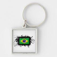 Brazil Flag Key Chain
