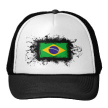 Brazil Flag Mesh Hats