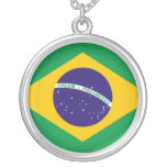 Brazil flag necklace