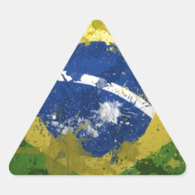 Brazil-Flag- Triangle Stickers