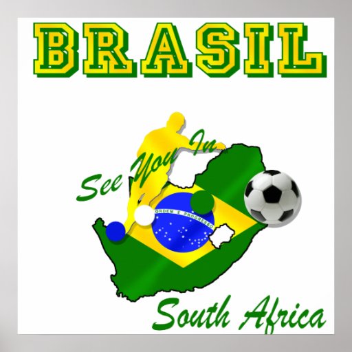 Brazil South Africa Qualifies Brasil T Print