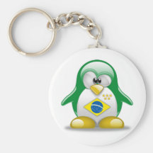 Brazil Tux Keychains
