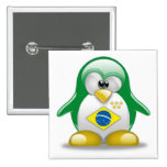 Brazil Tux Pinback Button