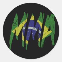 Brazilian Flag MMA Sticker
