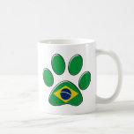 Brazilian patriotic cat coffee mugs