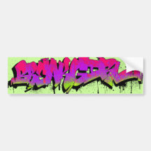 Breakgirl_BumperSticker Magenta Bumper Sticker