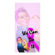 Breast Cancer Awareness Month, Rosie the Riveter Photo Greeting Card