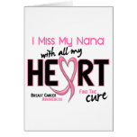 Breast Cancer I Miss My Nana Greeting Card