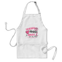 Breast Cancer PEACE, LOVE, A CURE 1 (Wife) Aprons