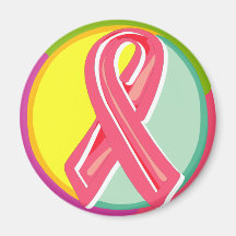 Breast Cancer Ribbon Fridge Magnets