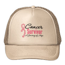 Breast Cancer Survivor Awareness Journey Ribbon Mesh Hat