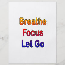 Breathe Focus Let Go rainbow gradient Full Color Flyer