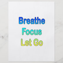 Breathe invert focus let go graident copy flyer design