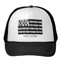 Bretagne waving flag with name hats