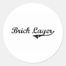 Brick Layer Professional Job Sticker