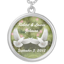 Bridal Doves Personalised Necklace
