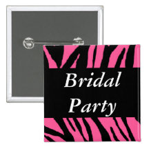 Bridal Party Pinback Buttons