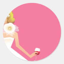 Bridal shower invitation sticker