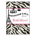 Bridal Shower Invite Zebra, Eiffel Tower