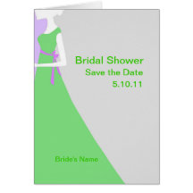 Bridal Shower Lilac/Green Card