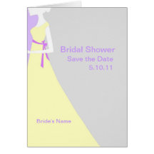 Bridal Shower Lilac/Yellow Card