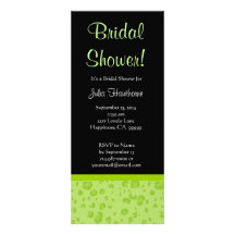 Bridal Shower Lime Green Leopard Confetti Personalised Invitations