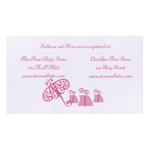 Bridal Shower Registry Card Business Card Templates