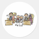 Bride And Groom Get Married Round Sticker