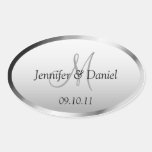 Bride And Groom Monogram Wine Labels stickers