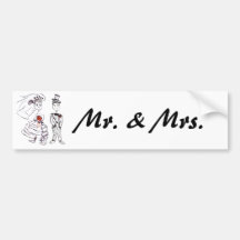 Bride and Groom/Mr. & Mrs. Bumper Stickers