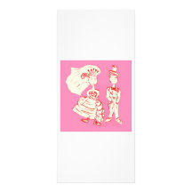 Bride and Groom Pop Art Personalized Rack Card
