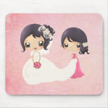 Bride and Maid of Honour Mousemats