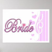bride bachelorette wedding bridal shower party posters