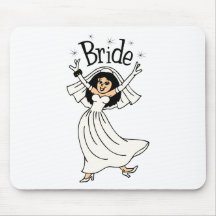 Bride (Black Hair) Mousemat