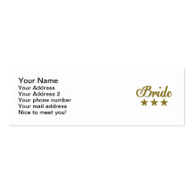 Bride Business Card Template