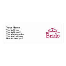 Bride Business Cards