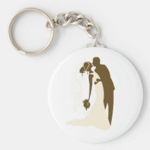 Bride & Groom Embrace - Keychain