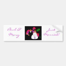 "Bride & Groom Just Married II" Bumper Sticker