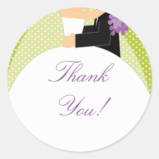 Bride & Groom Thank You Sticker