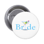 Bride (Martini Blue) Button