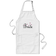 Bride Pink Hearts Apron