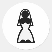 Bride Round Sticker