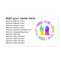 " Bride to be " Business Card Templates